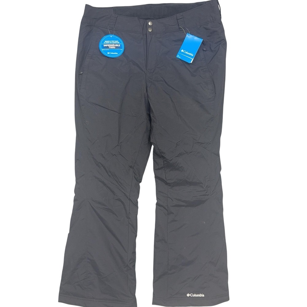 Columbia Snow Pants Womens 1X Black Modern Mountain 2.0 Waterproof Ski